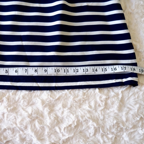 Levis - Half Tie Sleeve Blouse Navy Blue White Striped Size XS - Picture 9 of 11